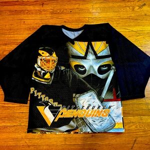 Vintage 1992 CCM Pittsburgh Penguins Old Logo Jersey All-Over-Print Adult S RARE